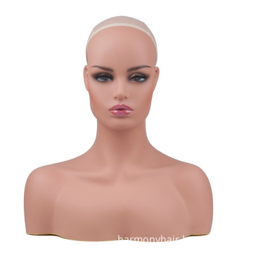 XUCHANG HARMONY HAIR 2 pieces makeup half body female pvc mannequin head for wig display